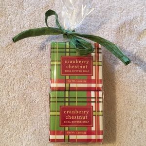Cranberry Chestnut Artisan Shea Butter Soap  2 NWT